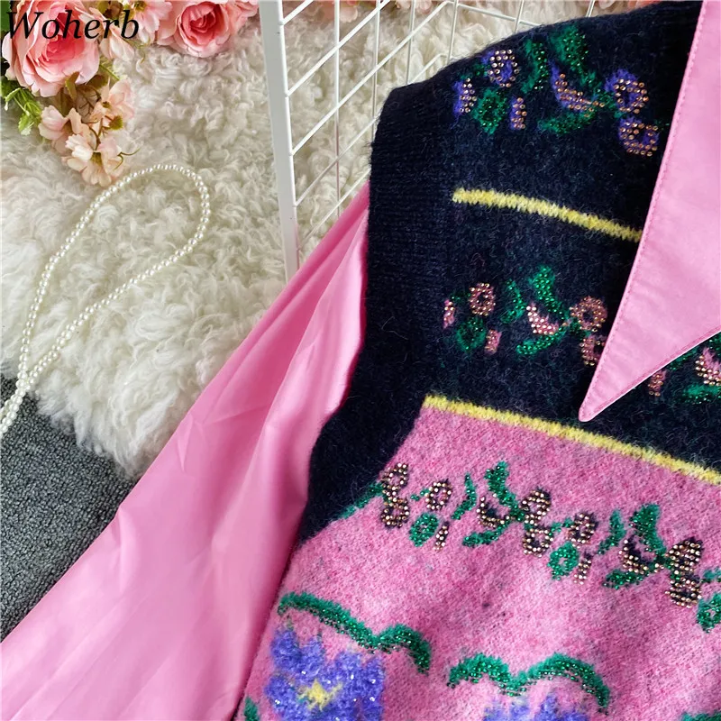 Vintage Crochet Floral suéter chaleco cuello redondo sin mangas coreano tejido chaleco suelto Color sólido camisa camisetas sin mangas 210422