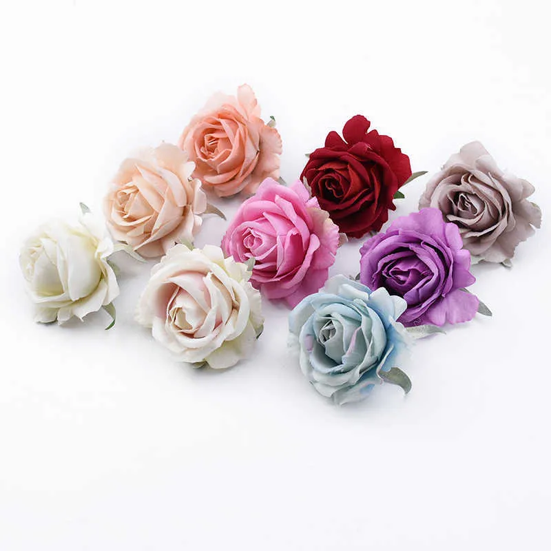 matrimonio fiori decorativi ghirlande rose di seta testa fiori artificiali accessori da sposa all'ingrosso liquidazione decorazioni la casa 210925