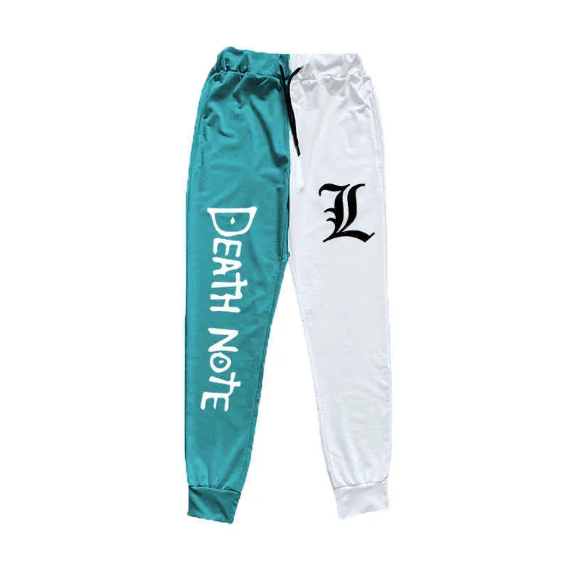 New Japan Anime Death Note Print Trousers Men Women Double Color Sweatpants Funny Joggers Lounge Hip Hop SweatpantS G10076385012