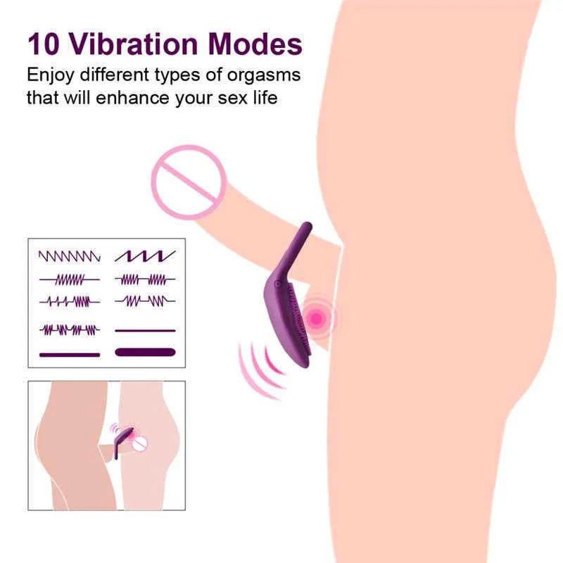 Vibrerende Penisring Mannen Cockring Clitoris Stimuleren Vibrator Uitgestelde Voortijdige Ejaculatie Ringen Volwassen Speeltjes voor Koppels 210405679236