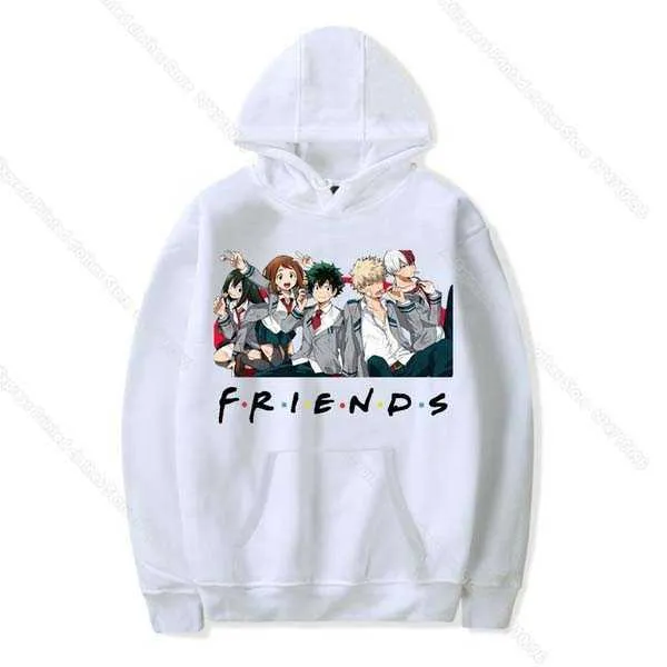 Felpa con cappuccio oversize unisex My Hero Academia Friends Felpa da donna Pullover Polerone Bluza Damska Abiti femminili coreani Sudadera Y0820