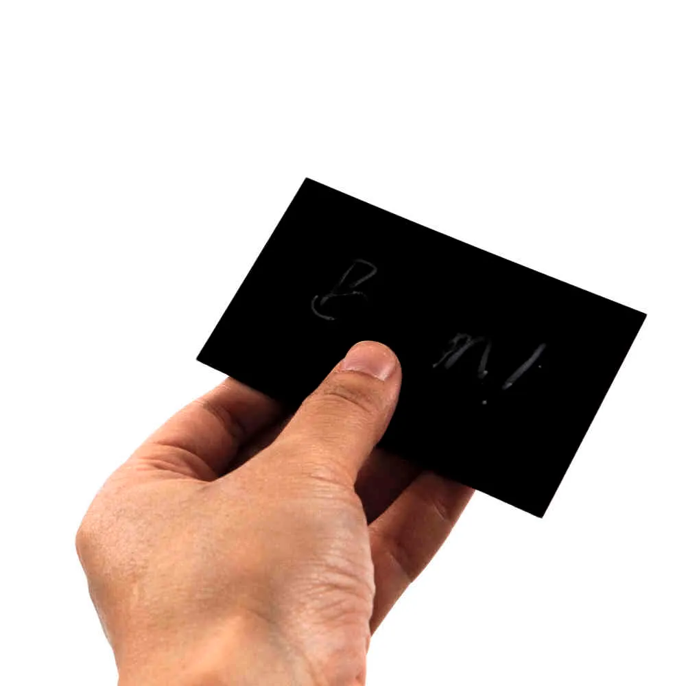Zwart plastic roteerbare opvouwbare poptekenkaart advertentie display clip met PVC Blackboard