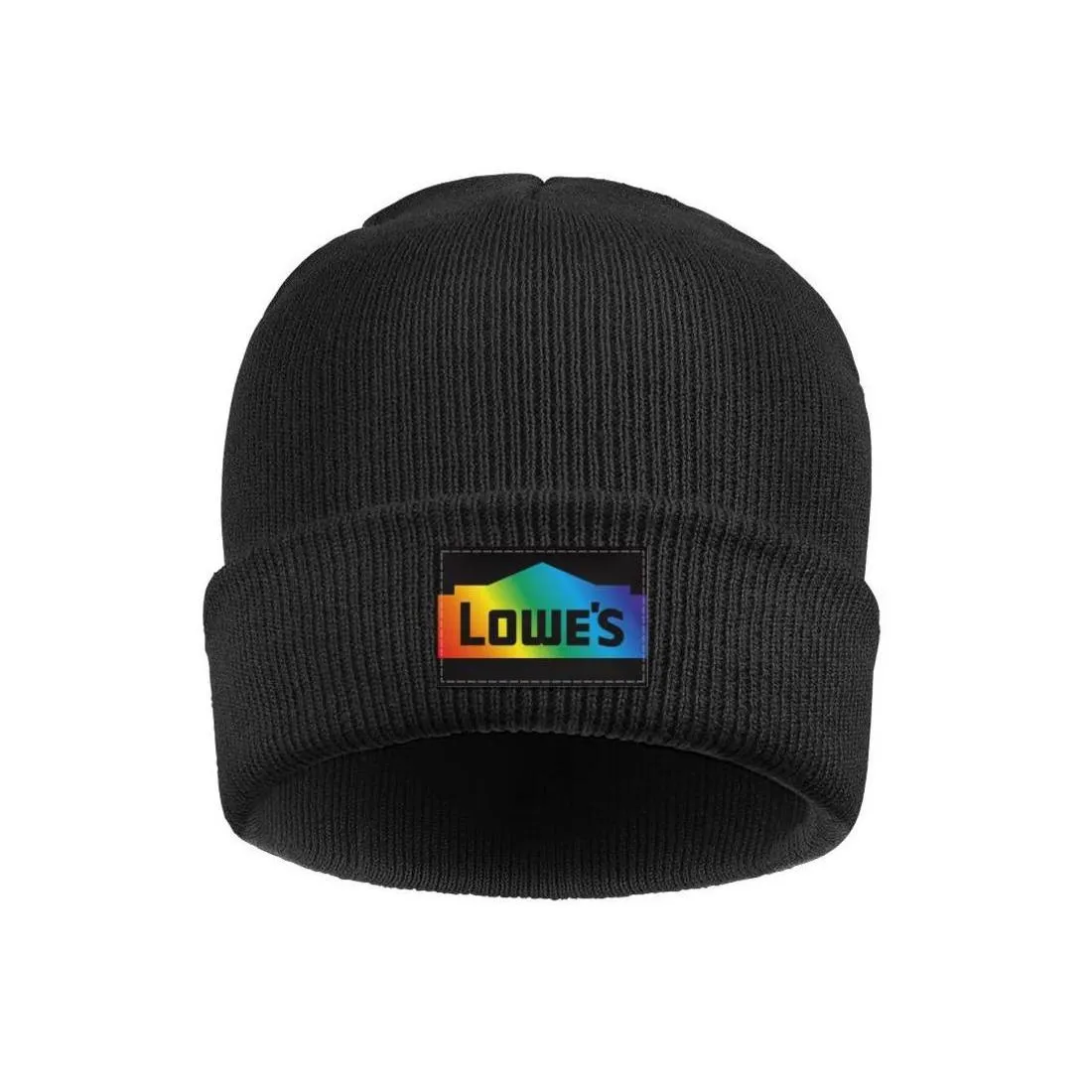 Mode Lowe's Black Lines Improvement Logo Winter Warm Watch Beanie Hat Haakhoeden Lowe's zijde op witte blauwe achtergrond Rood 5734823