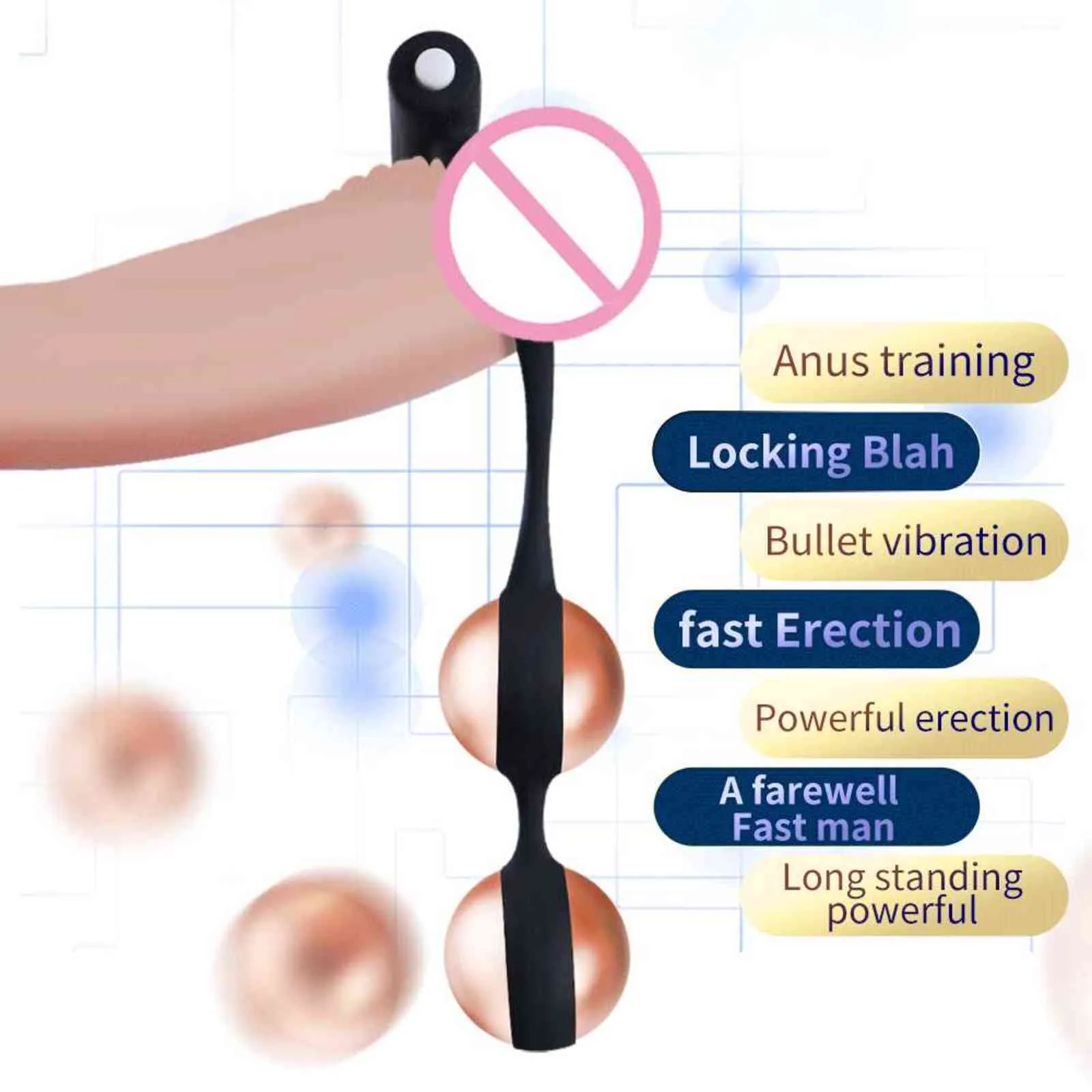 NXY Sex pump toys Vibrating Penis Long Time Erection Weight Exercise Dumbbell Male Anal Delay Holy Trainer Penis Vibrator Strength Training Ball 1125