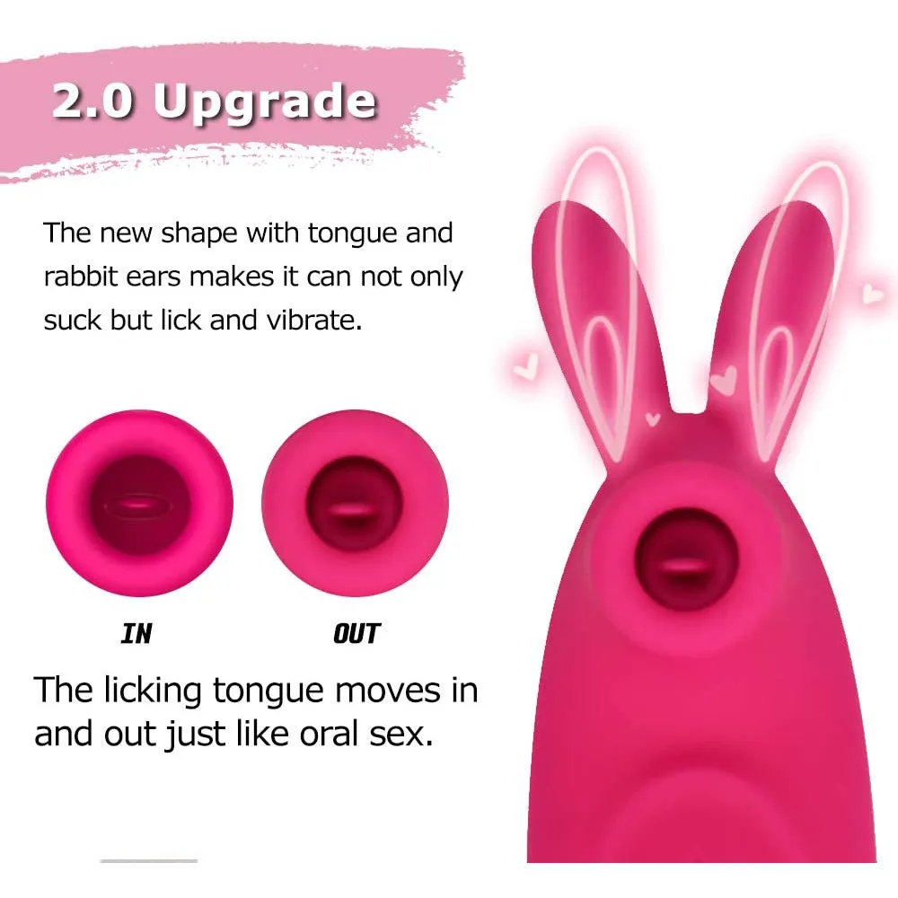 NXY G-spot Clitoral Sucking Silicone Vagina Mini Sucker Waterproof Licking Tongue Vibrators Toy With 10 Modes For Women Couple 2104
