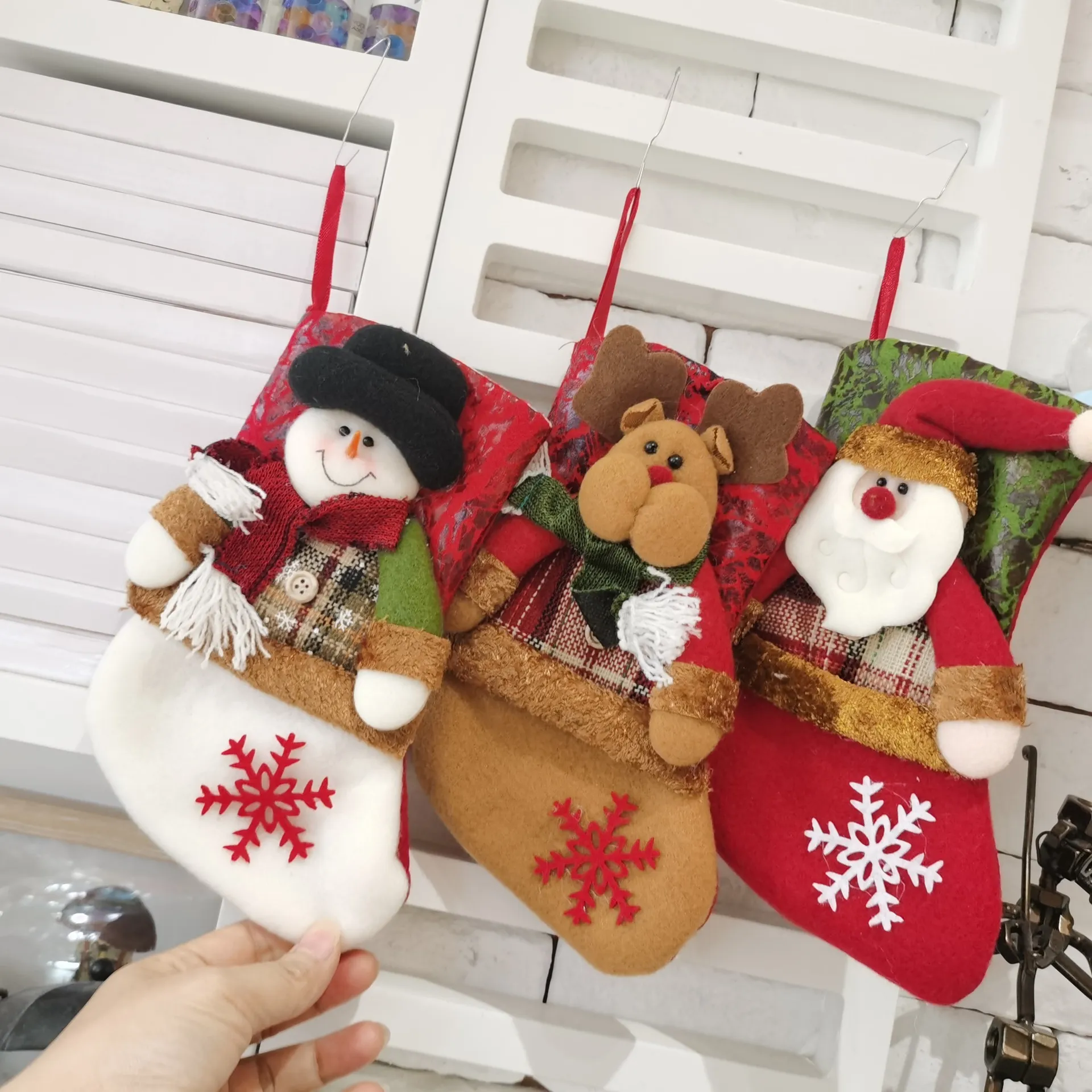 Christmas Socks Gift Bag Santa Pendant Decoration Christmas Gifts Party Supplies