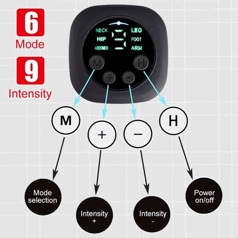 USB rechargeable EMS Fitness Slimming Sliming LED LED Electrical Belly Muscle Stimulator Abdominal Vibration Massageur 29936097