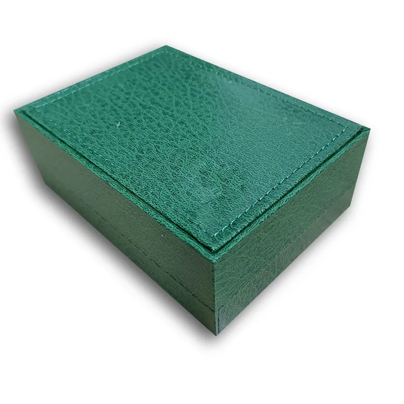 Luxo de alta qualidade caixa de relógio verde casos sacos de papel certificado caixas originais para mulher de madeira masculino relógios sacos de presente accessorie307e
