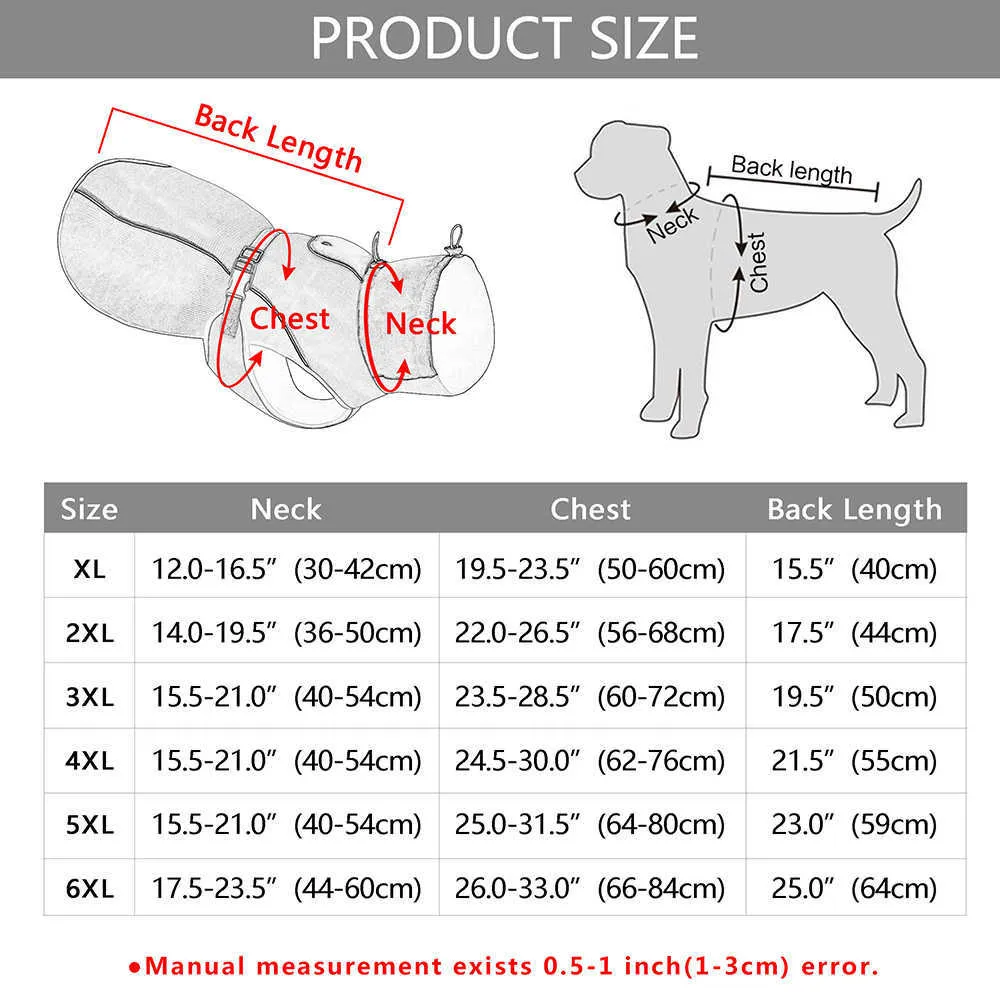 Hiver Pet Veste Chaud Grand Chien Manteau Réfléchissant Chien Vêtements Réglable Animaux Outfit Vêtements Pour Moyen Grand Chiens Berger Allemand 211013