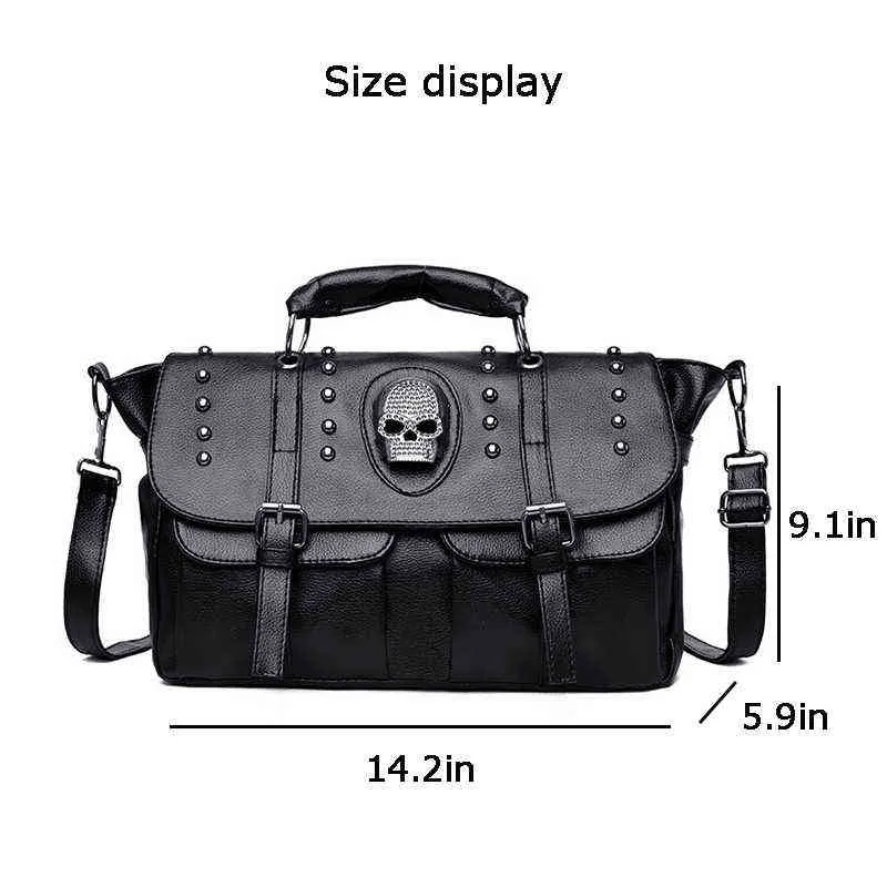 Shoulder Bags Luxury Designer Handbags Head Cups Women Shoppers Fashion Vintage Punk Style Noise Road Double Bag Crossbody 220119