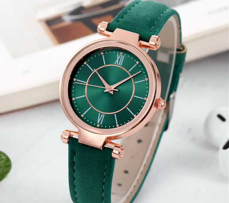 McyKcy Merk Leisure Mode Stijl Dameshorloge Goed Verkopende Roze Lederen Band Quartz Batterij Dames Horloges Watch320S