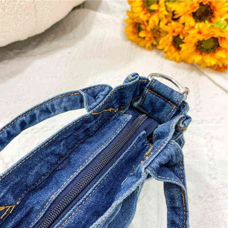 Многофункциональные джинсы Сумки Женщины Джинсовые Сумки через Crossbody С сумкой Tote Bag Повседневная Стиль Легкий Классический Удобный Y1105