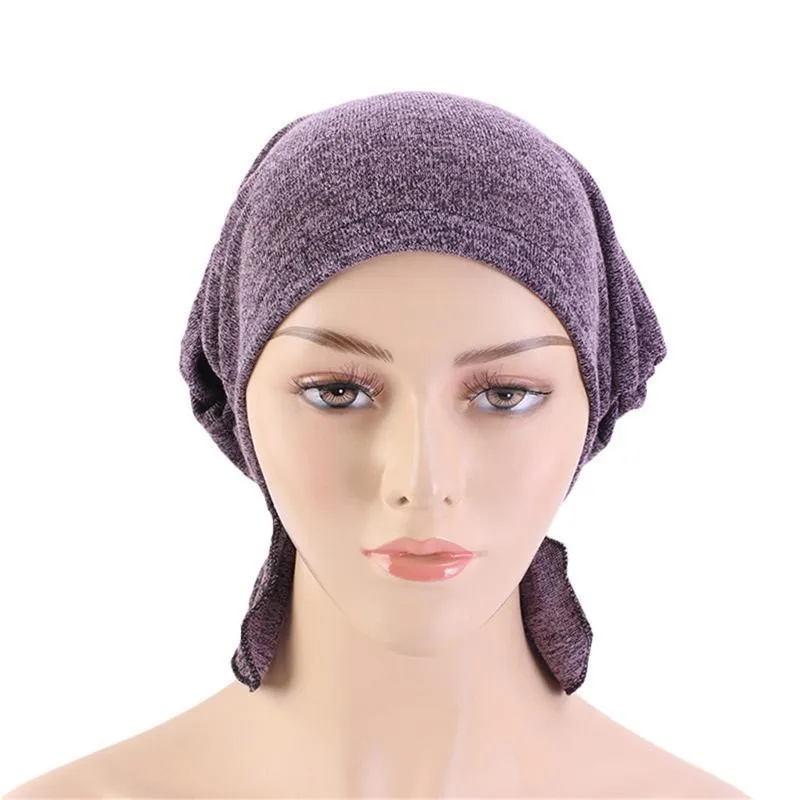 Beanie/Skull Caps Muslim Adjustable Solid Color Hat Leisure Yashmak Stand-ear Protection Cap Hijab With Elastic Band Bonnets For Women Gorra