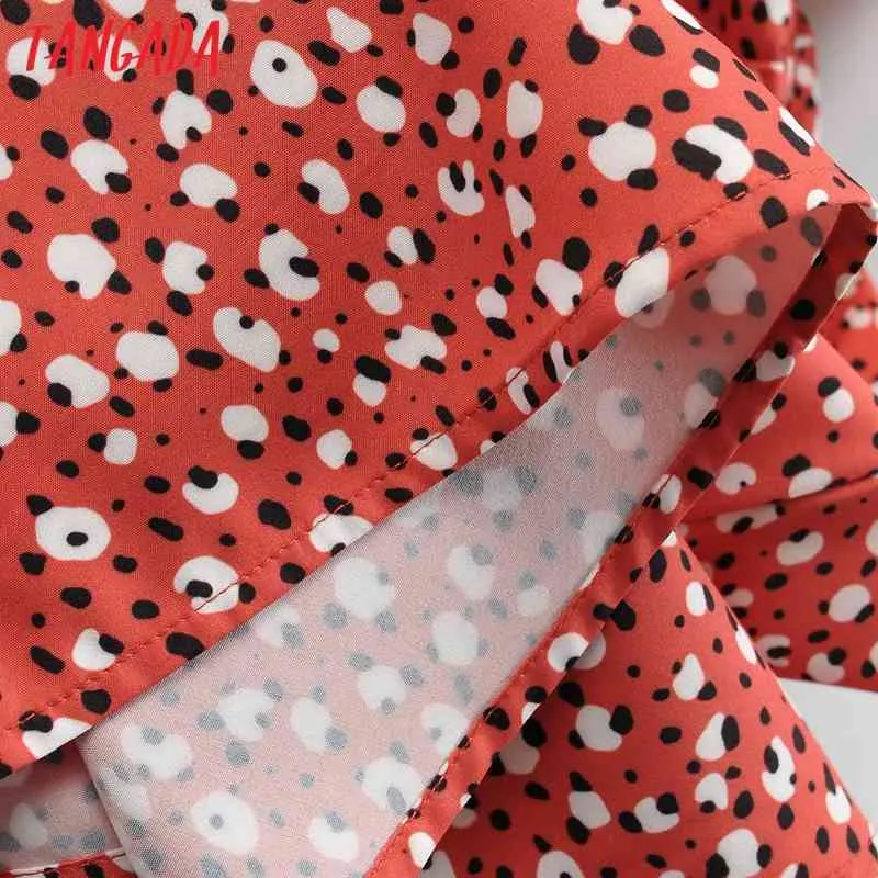 Mode femmes imprimé léopard en mousseline de soie été à manches courtes dos arc dames Mini robe Vestidos 1F185 210416