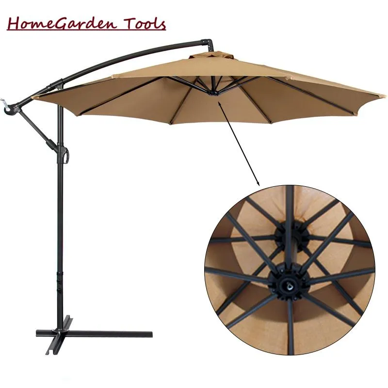 Shade Sun Terrace Beach Umbrella Garden Parasol Patio Dia 9 8ft Anti-UV Polyester Cloth Pool Easily Install Outdoor Furniture No S193r