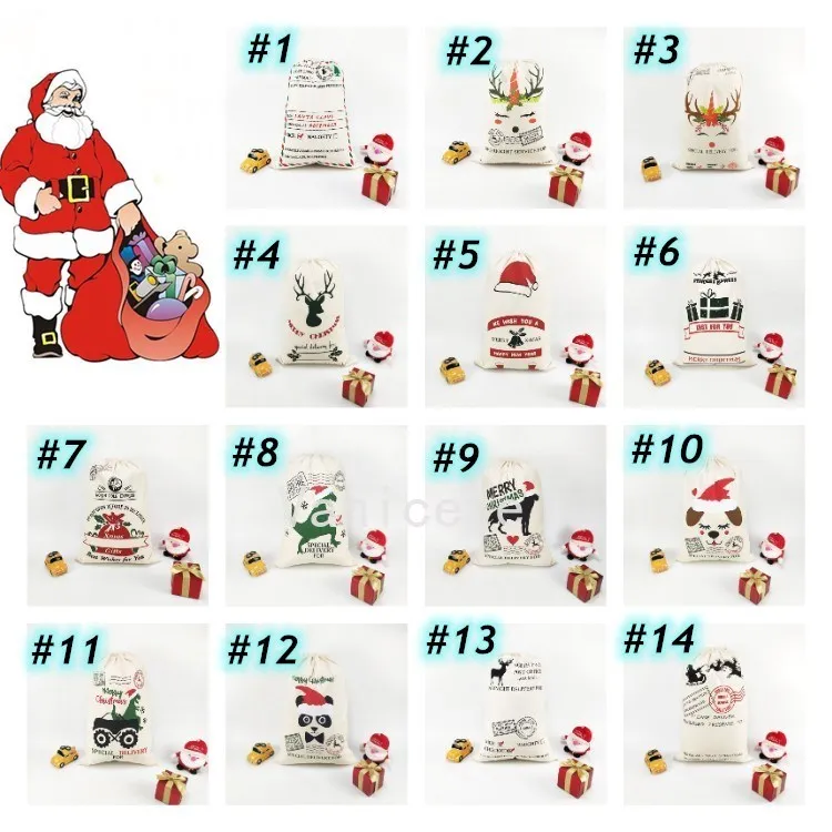 70 * 50 cm fête reconnaissant sac cadeau de Noël élément de Noël arbre enfant décorations de Noël bonbons sacs à cordon T2I52388