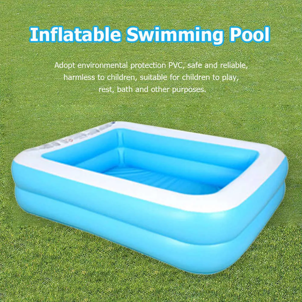 Bébé adultes été piscine gonflable adultes enfants épaissir PVC Rectangle baignoire extérieure pataugeoire intérieure jouet d'eau X6177420