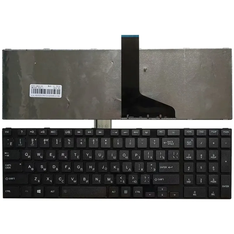 جديد لوحة مفاتيح الكمبيوتر المحمول الروسية Toshiba الأقمار الصناعية L850 L850D P850 L855 L855D L870 L870D رو أسود / أبيض