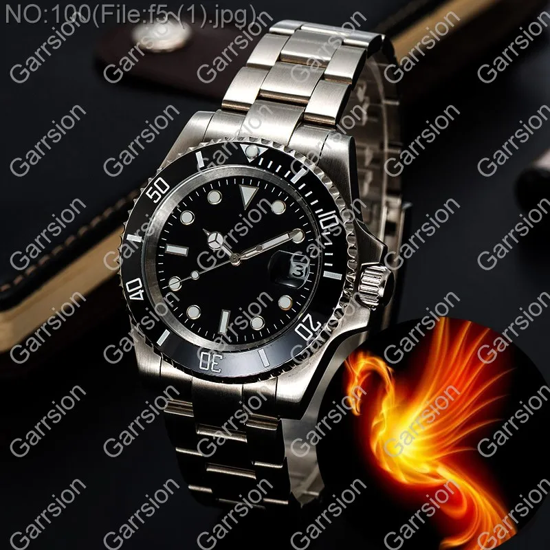 Mens 자동 시계 도자기 시계 41mm 스테인레스 스틸 기계적 손목 시계 발광체 시계