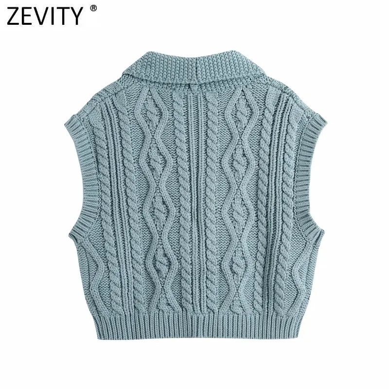 Kvinnor Mode Ball Appliques Crochet Twist Stickning Sweater Kvinna Ärmlös Casual Vest Chic Cardigans Tops S677 210420