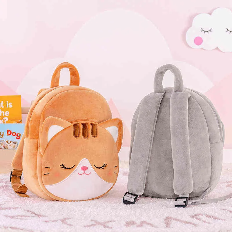 Poupées En Peluche Animaux Sacs À Dos Bébé Cadeaux D'anniversaire Doux En Peluche Animaux Jouets Enfants Chat Poupée Sacs À Dos Kitty Animal Sac À Dos 220209