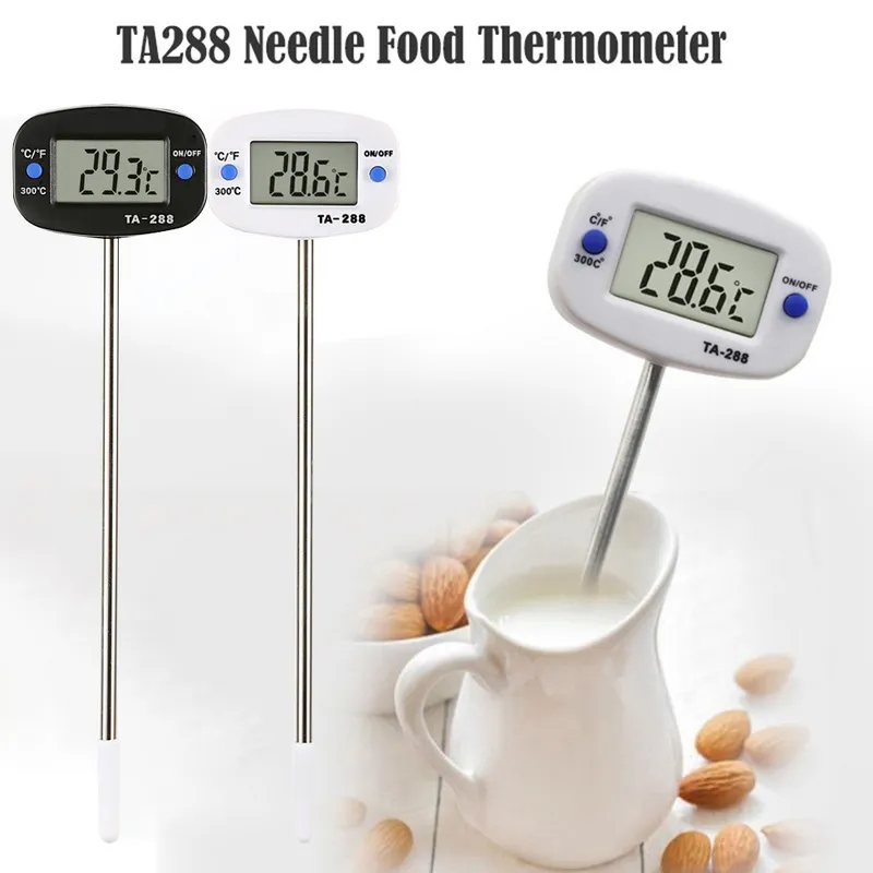 Thermomètre numérique rotatif pour viande BBQ, pour aliments, four à chocolat, lait, eau, huile, cuisine, Test de sonde électronique