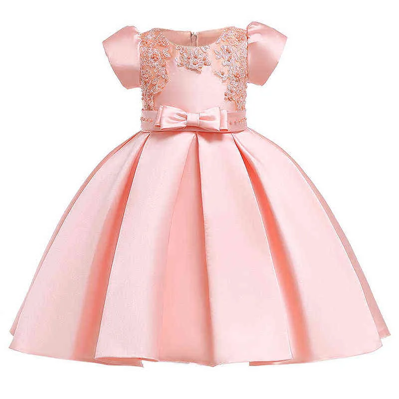 2022 Nouvel An Robe de perles Robes pour enfants Fille Vêtements pour enfants Mariage Princesse Fille Robe Adolescent Costumes de Noël 8 10 ans G1215