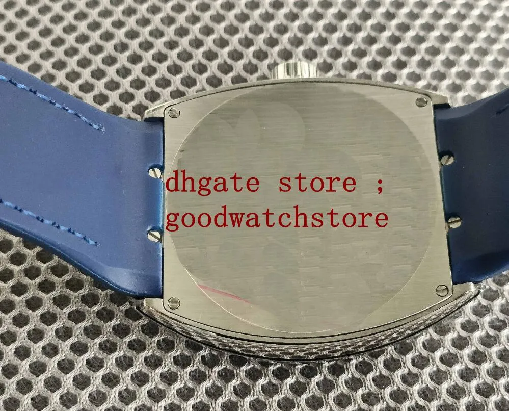 2021 Herren Vintage 45 mm Luxusuhren Herren AutomatikV 45 SC DT YACHTING 9015 Blaues Gummibandarmband Taucheruhr263E