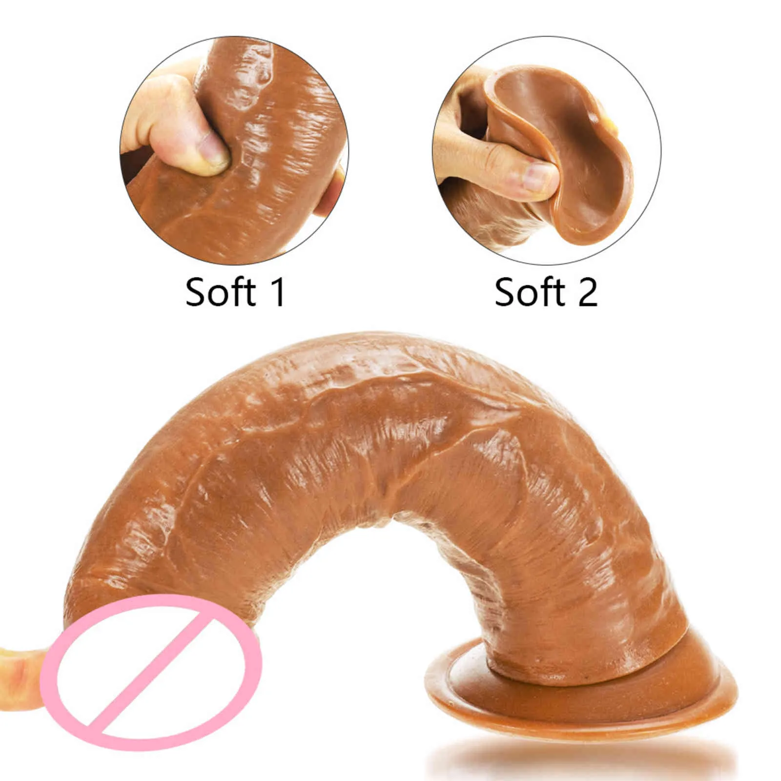 Strapon Realistic Dildo for Women Skin Feeling Huge Penis Masturbators Female Dildos Belt Suction Cup Clit Stimulation Sex Toys5354185