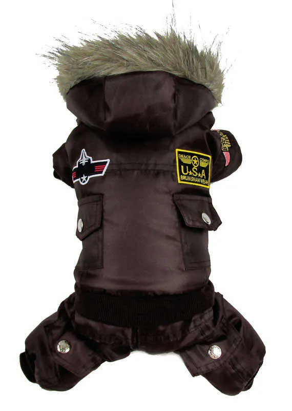 ПЭТ кошка собака пальто куртка зимний щенок капюшонов костюм комбинезон с капюшоном мягкая меховая теплая одежда одежда для маленькой большой собаки Pet 211007
