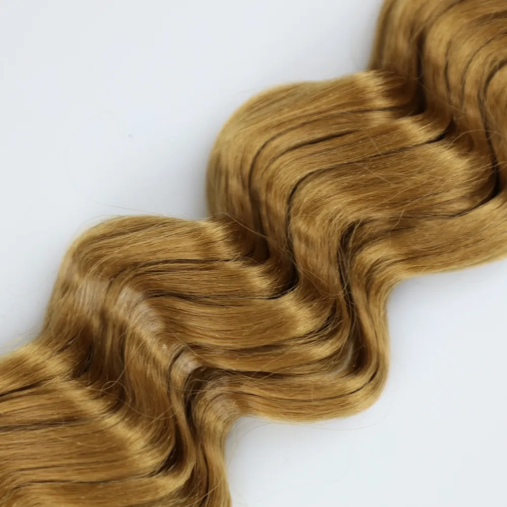 20 -calowe głębokie szydełkowane fala warta włosy syntetyczne wyplatanie włosów dla czarnych kobiet plecionych 613 Bug Blonde7605295