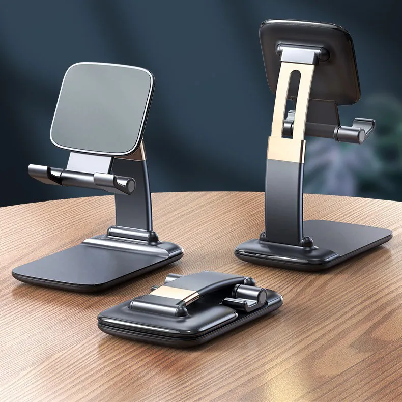 Uniwersalny regulowany stojak na telefon do IPhone 11 12 Pro Max Samsung Note 20 Ultra IPad Tablet składany metalowy uchwyt stojak na biurko