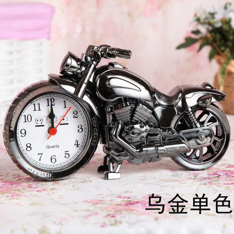 Modelo de motocicleta despertador relógios criativos locomotiva vintage bicicleta despertador despertar presente infantil