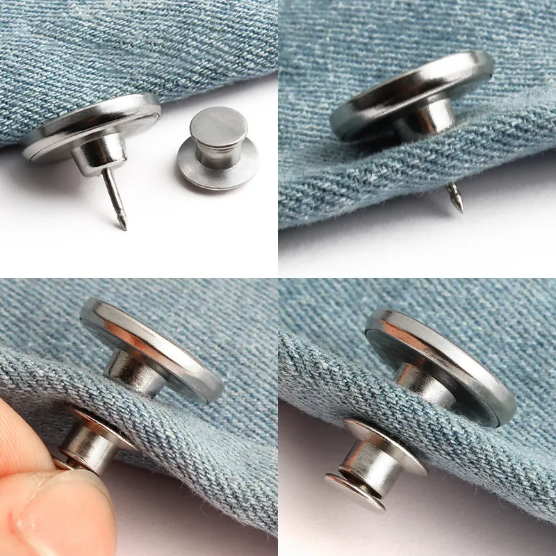 衣料品ジーンズのための2ピースファスナー金属パンツボタン完璧なフィット自己増加を調整する腰の自由縫いを減らす