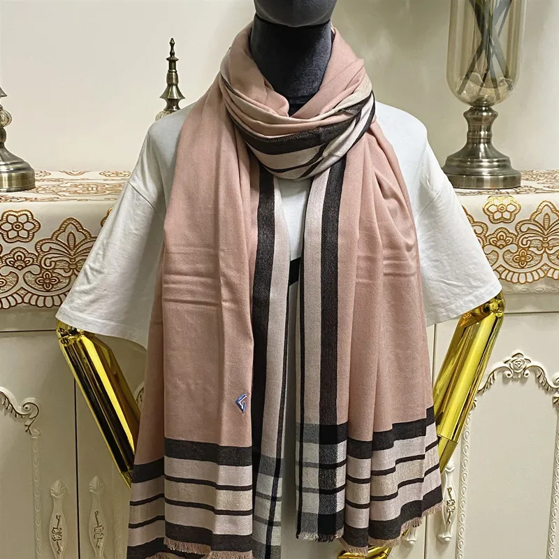 New style good quality 100% cashmere material thin and soft pink color long scarves for women size 205cm -92cm167i