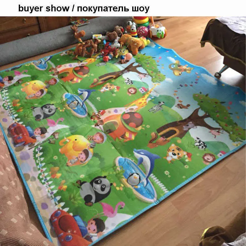 Baby Play Mat Toys Развивающая разрабатывающая головоломка EVA Пена активность ковров тренажерный зал 0,5 см толстый детский ковер двухсторонний подарок 210724