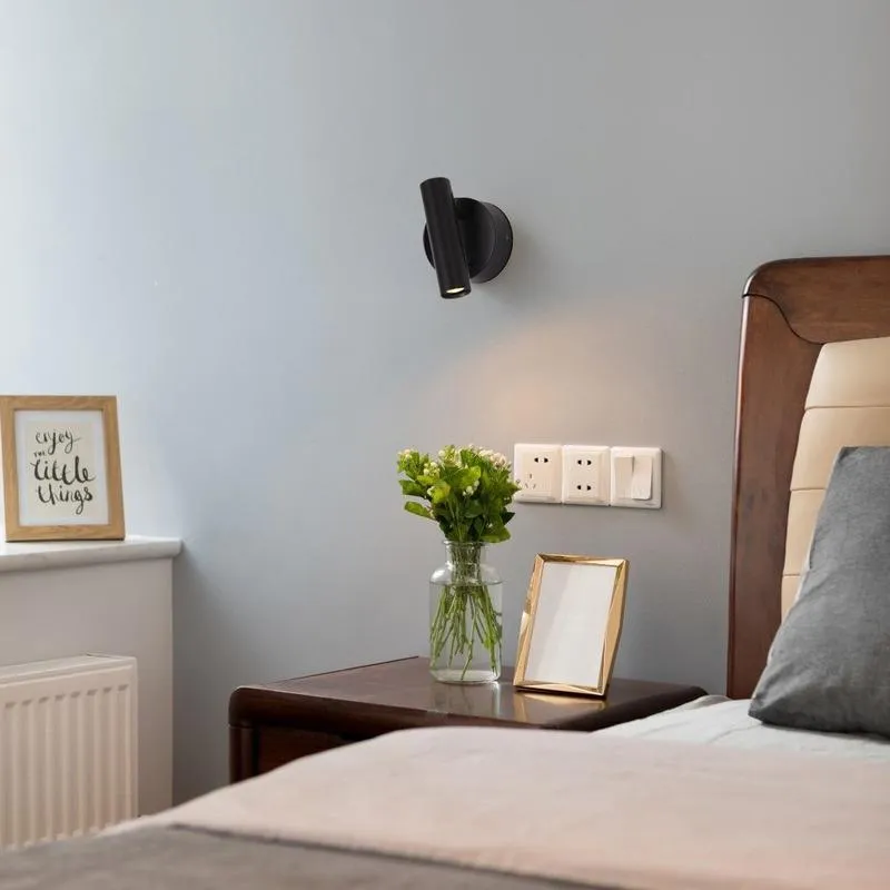 Lâmpadas de parede LED Sconce com lâmpada de interruptor Quarto El Guest Room Bed Headboard Book Read Light270D