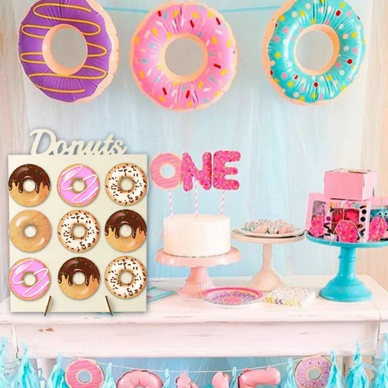 Donut Wall Display Holder Candy Sweet Cart Donut Birthday Wedding Party Favor Suministros Decoración para el hogar Venta al por mayor dropshipping 210408