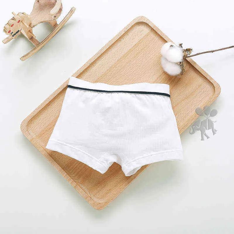 children high quality solid boys cotton boxer shorts panties kids underwear for 2-16 years old teenager 211122