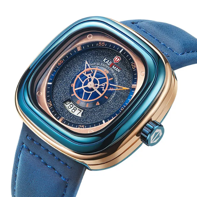KADEMAN Брендовые модные модные мужские часы с большим циферблатом 45 мм, кварцевые часы с календарем, точные часы в пути, мужские наручные часы 9219V