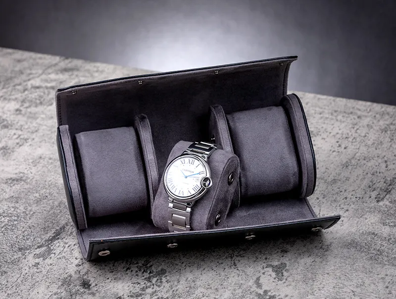 Boîtier de montre en rouleau, Protection mécanique, sac en cuir anti-poussière, 1 2 3 chiffres, voyage Portable, Hele22262V