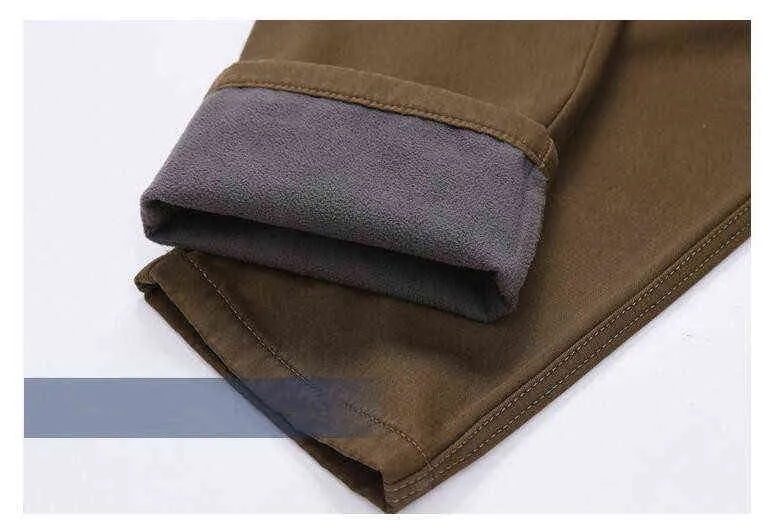 Homens Inverno Engrossar Fleece Exército Carga Calças Táticas Macacões Militar Algodão Casual Solto Multi-bolso Calças Quentes 29-44 211201