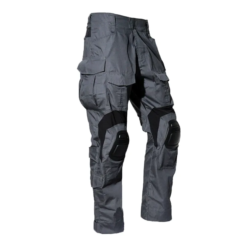 Camuflaje táctico Militar US Army Cargo Pantalones Ropa de trabajo Uniforme de combate Paintball Multi bolsillos Airsoft Ropa Rodilleras