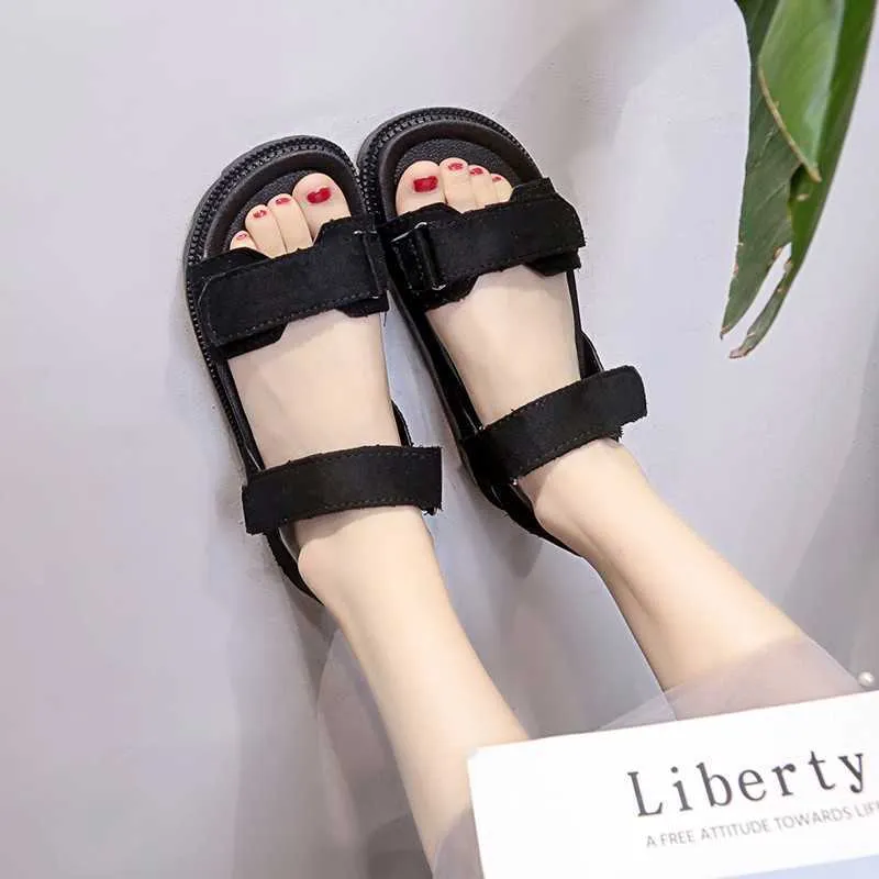 Neue Mode Sommer Frauen Sandalen Weibliche Strand Schuhe Aus Echtem Leder Sport Plattform Sandalen Flache Schuhe Frauen Buty Damskie Ll231 Y0608