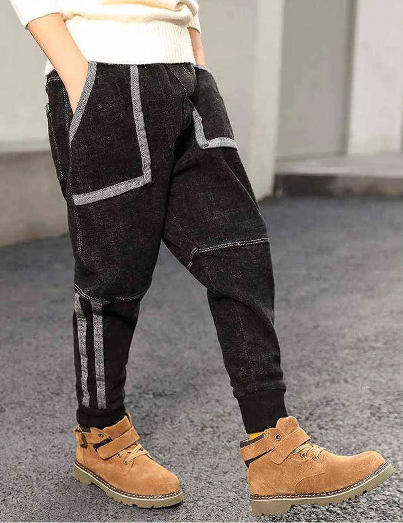 Primavera 2019 nuovi vestiti bambini ragazzi jeans grandi pantaloni casual a righe bambini Pantaloni lunghi pantaloni con cerniera moda bambini G1220