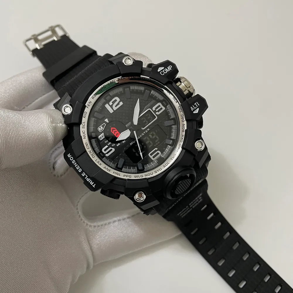 Heren luxe sporthorloges digitaal horloge leger militair schokbestendig polshorloge siliconen mode quartz klokken originele doos reloj256Z