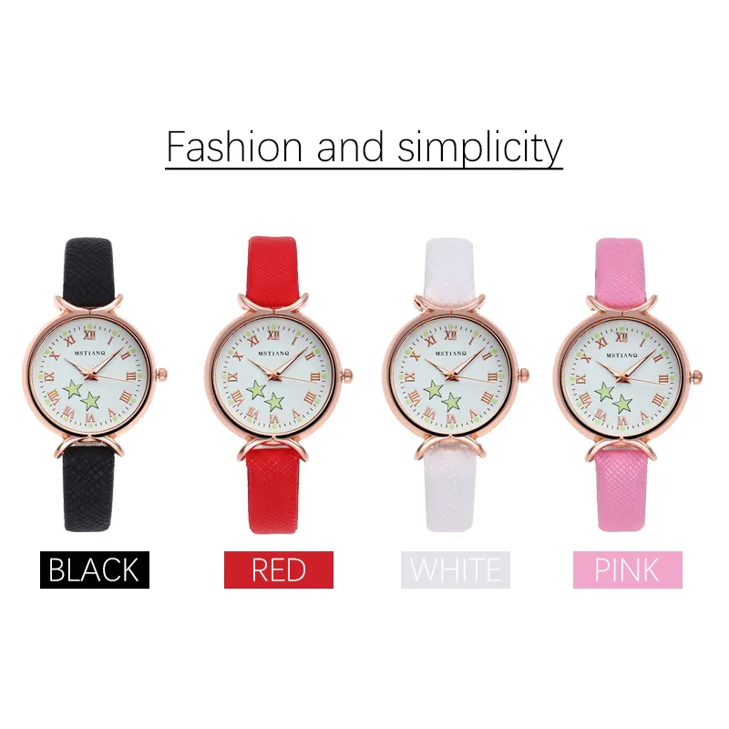 2021 New Watch Women Simple Classic Fashion Small Dial Women's watches Leather Strap Quartz Clock Wrist Watches Gift Reloj mu245p