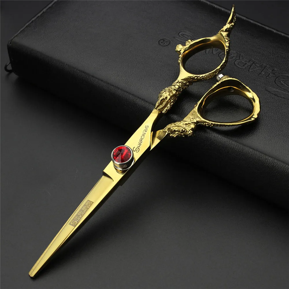 Golden Japan 440c importé professionnel dressing 5,567 pouces coiffeur ciseaux styliste dédié cheveux ciseaux