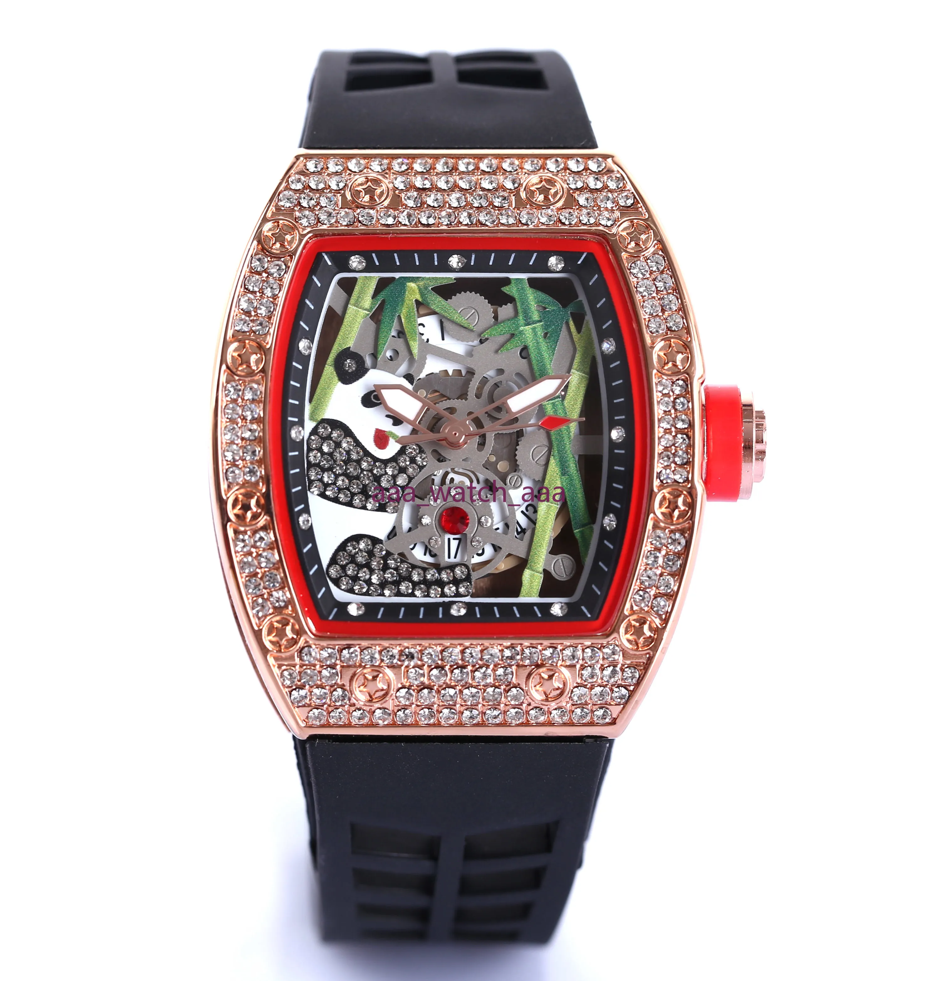 2021 Skull Sport Watches Diamond Men Women kwarcowe zegarki modne pokrętło inkrustowane wiertło kwarcowe zegarki 268Y