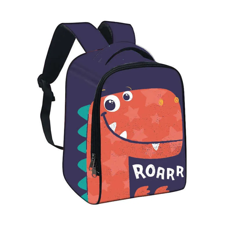 Dinosaur Print Children Backpack 3D Printing kindergarten Boy Girl Cute School Bags Travel Toy Bag Gift 211021